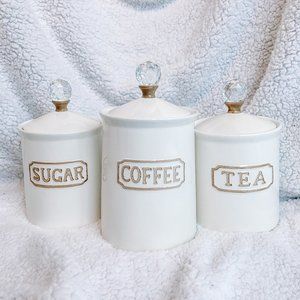 3-piece tea/coffee/sugar container set